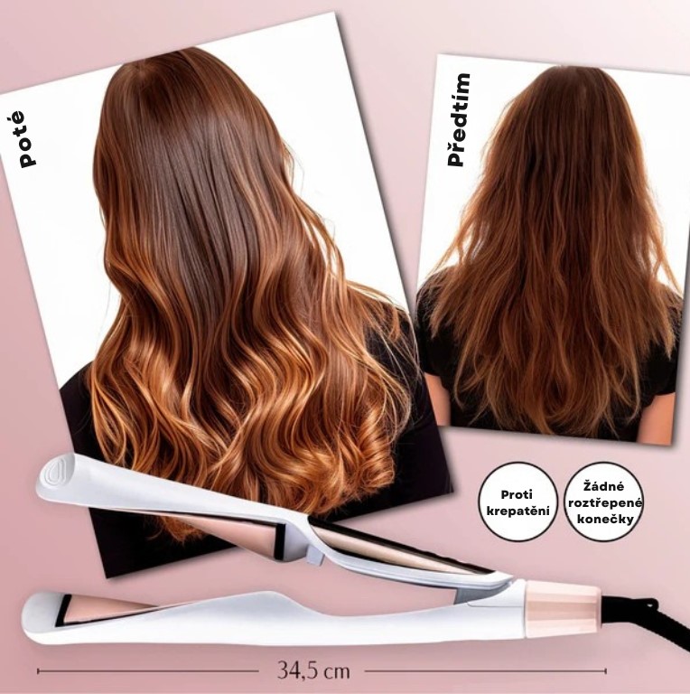 VITALmaxx Žehlička na vlasy  kulma s ondulací Profi Hair-Styler 3v1 14976 (3)